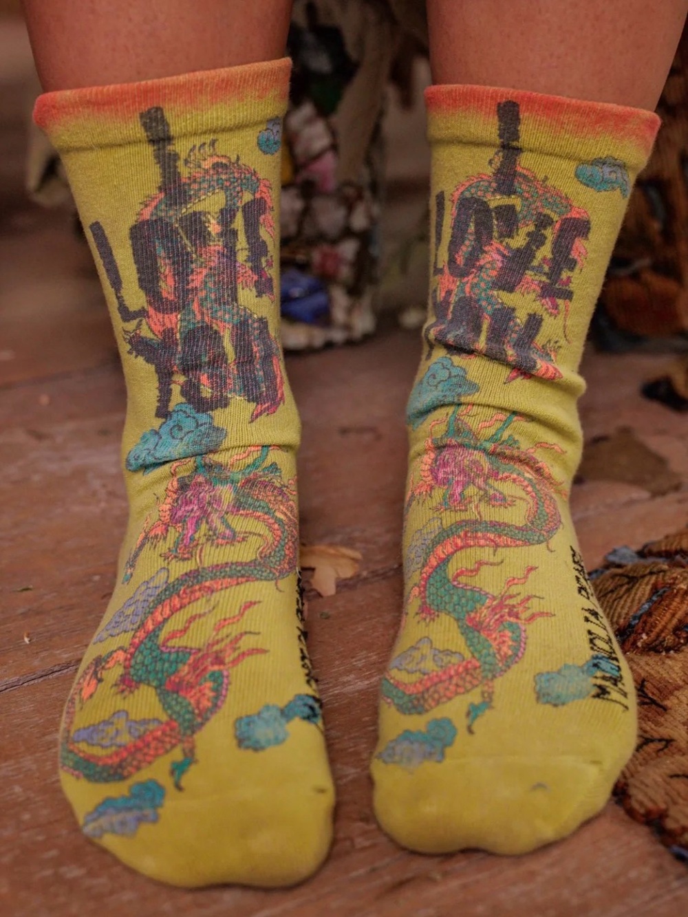 MP I Love You Spirit Dragon Socks NWT One Size
